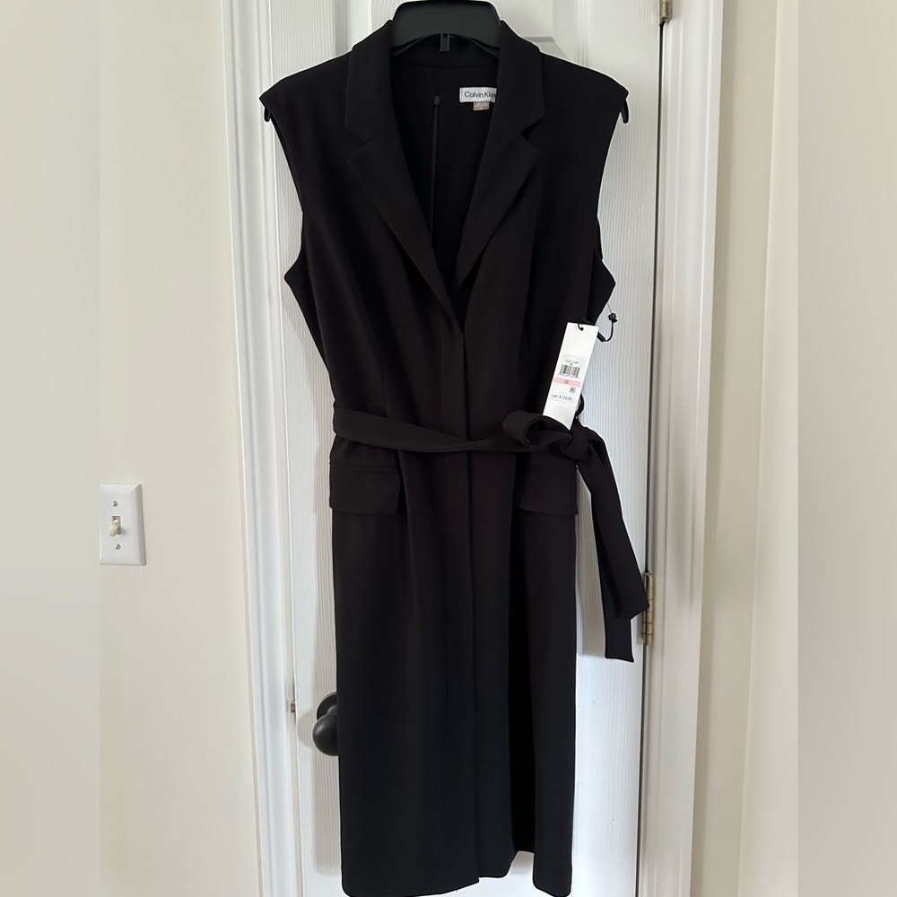 Calvin Klein black classic sleeveless dress